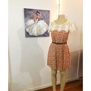 Xhilaration Floral Pleated Dress